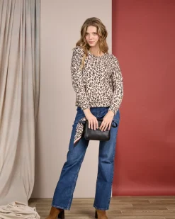 Femme Mise Au Green Pull léopard