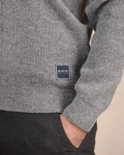 Homme Mise Au Green Pull point grain de riz