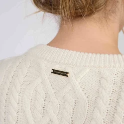 Femme Mise Au Green Pull torsadé blanc cassé