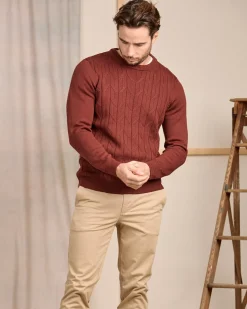 Homme Mise Au Green Pull torsadé