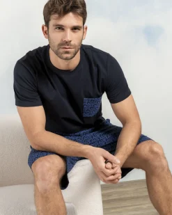 Homme Mise Au Green Pyjama Adam bleu marine