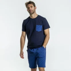 Homme Mise Au Green Pyjama Adam bleu marine