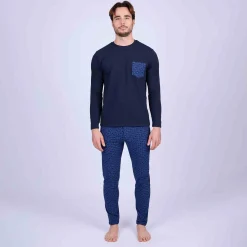 Homme Mise Au Green Pyjama Calvin bleu marine