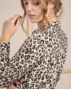 Femme Mise Au Green Robe léopard