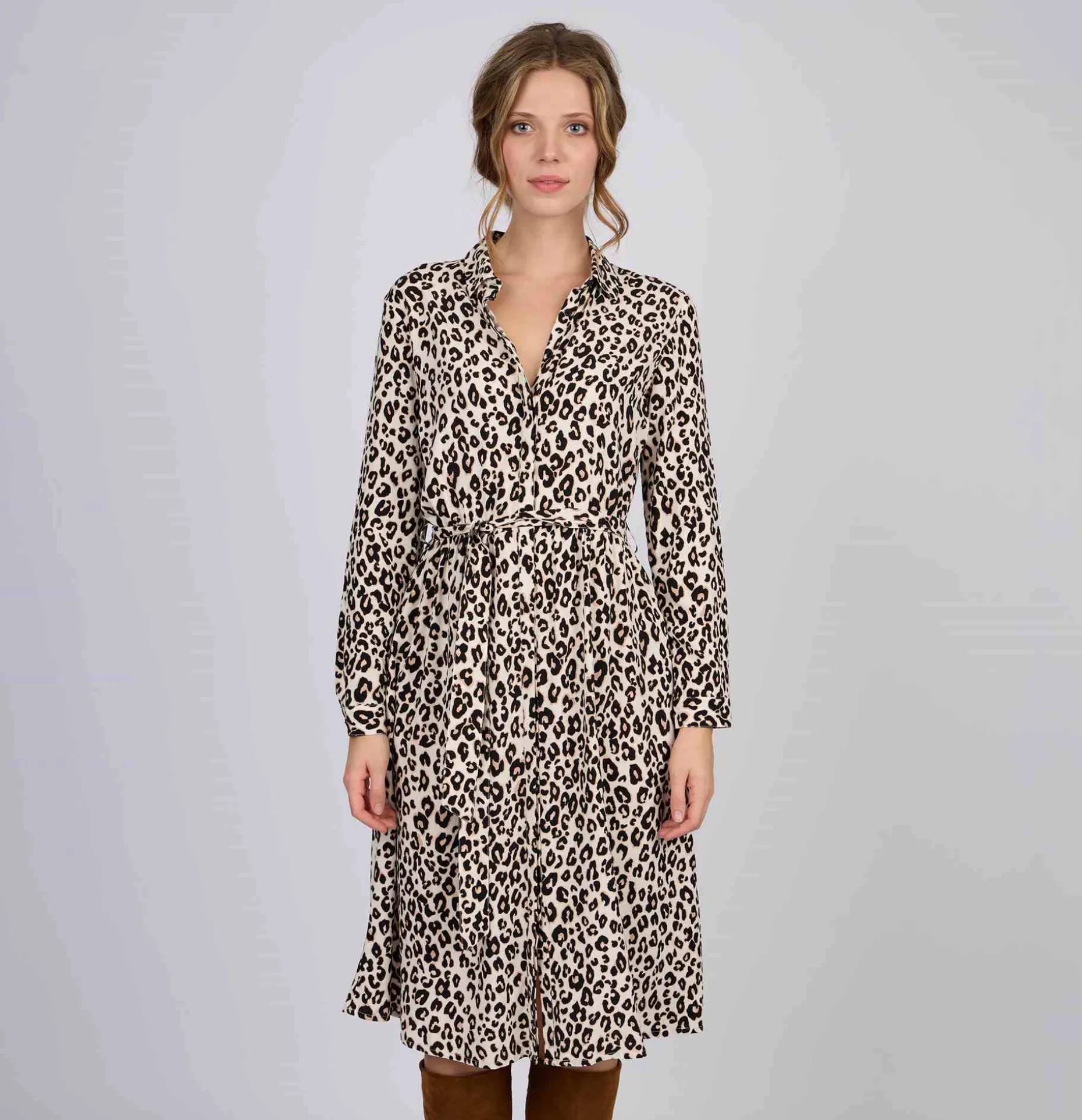 Femme Mise Au Green Robe léopard