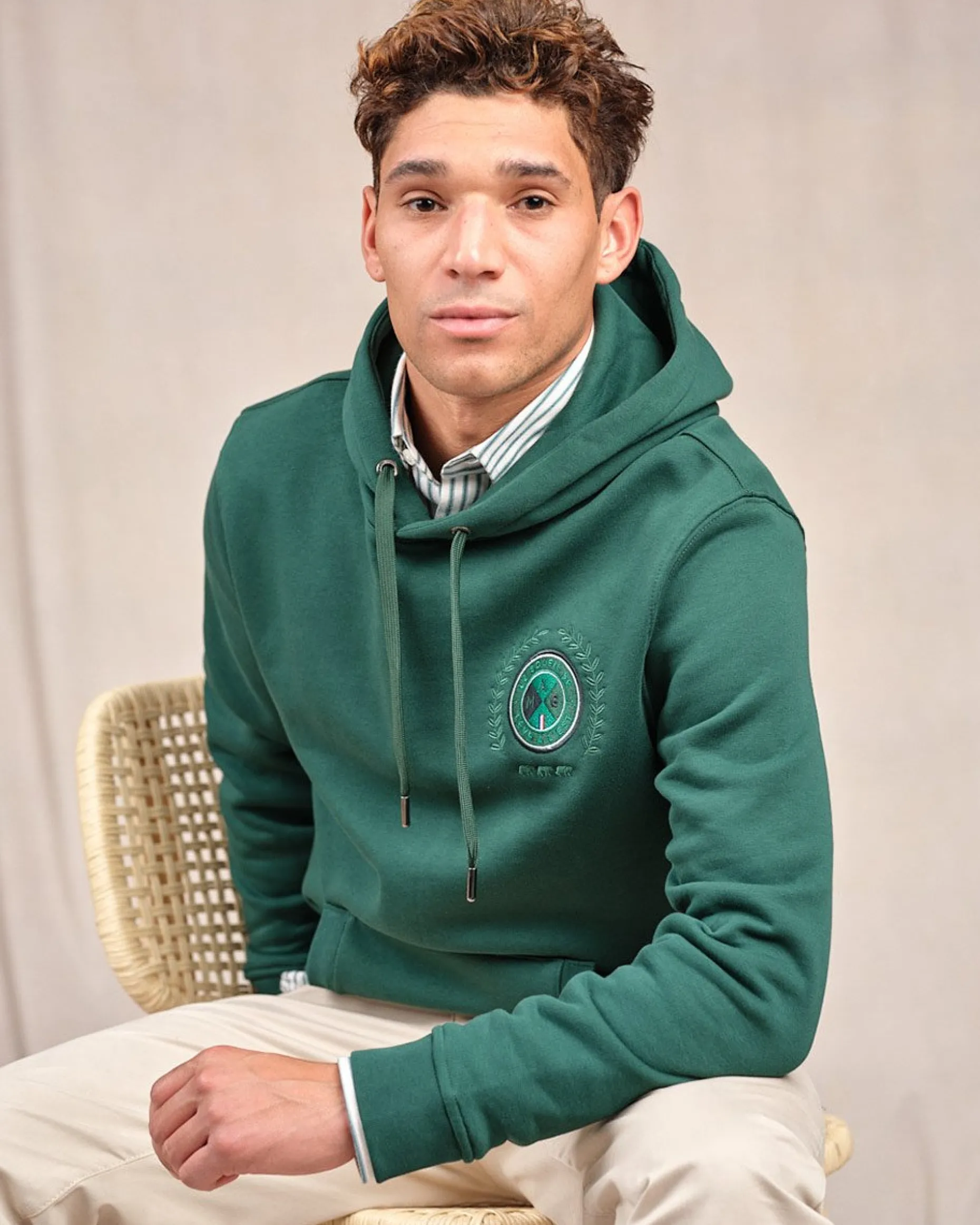 Homme Mise Au Green Sweat Calvin vert foncé