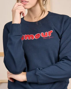 Femme Mise Au Green Sweat Carole bleu marine