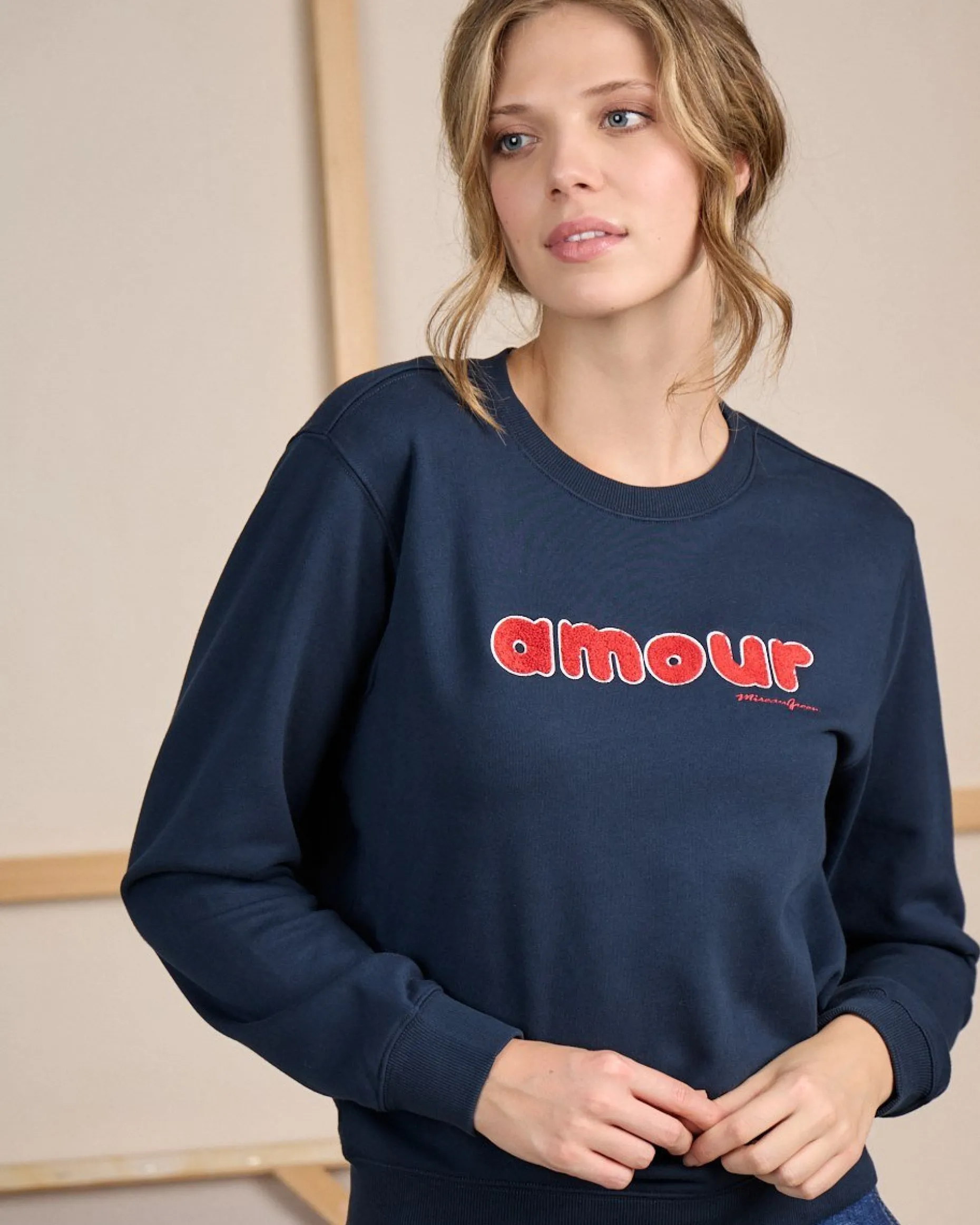 Femme Mise Au Green Sweat Carole bleu marine