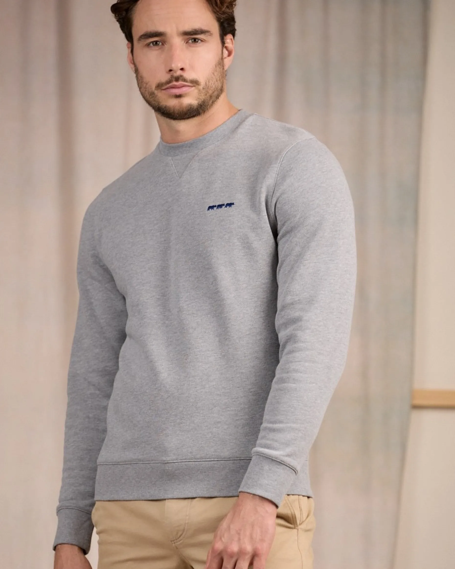 Homme Mise Au Green Sweat uni gris chiné