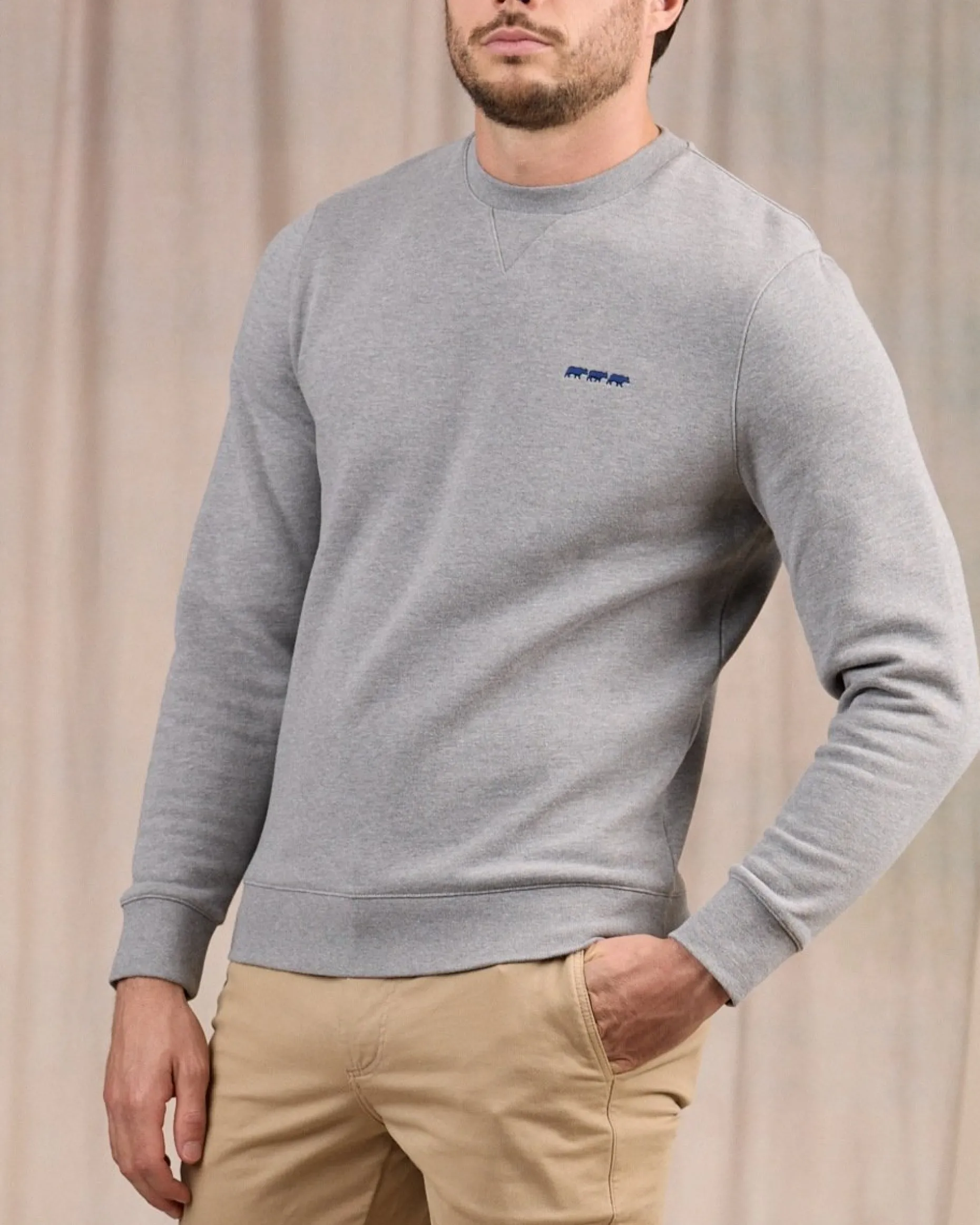 Homme Mise Au Green Sweat uni gris chiné