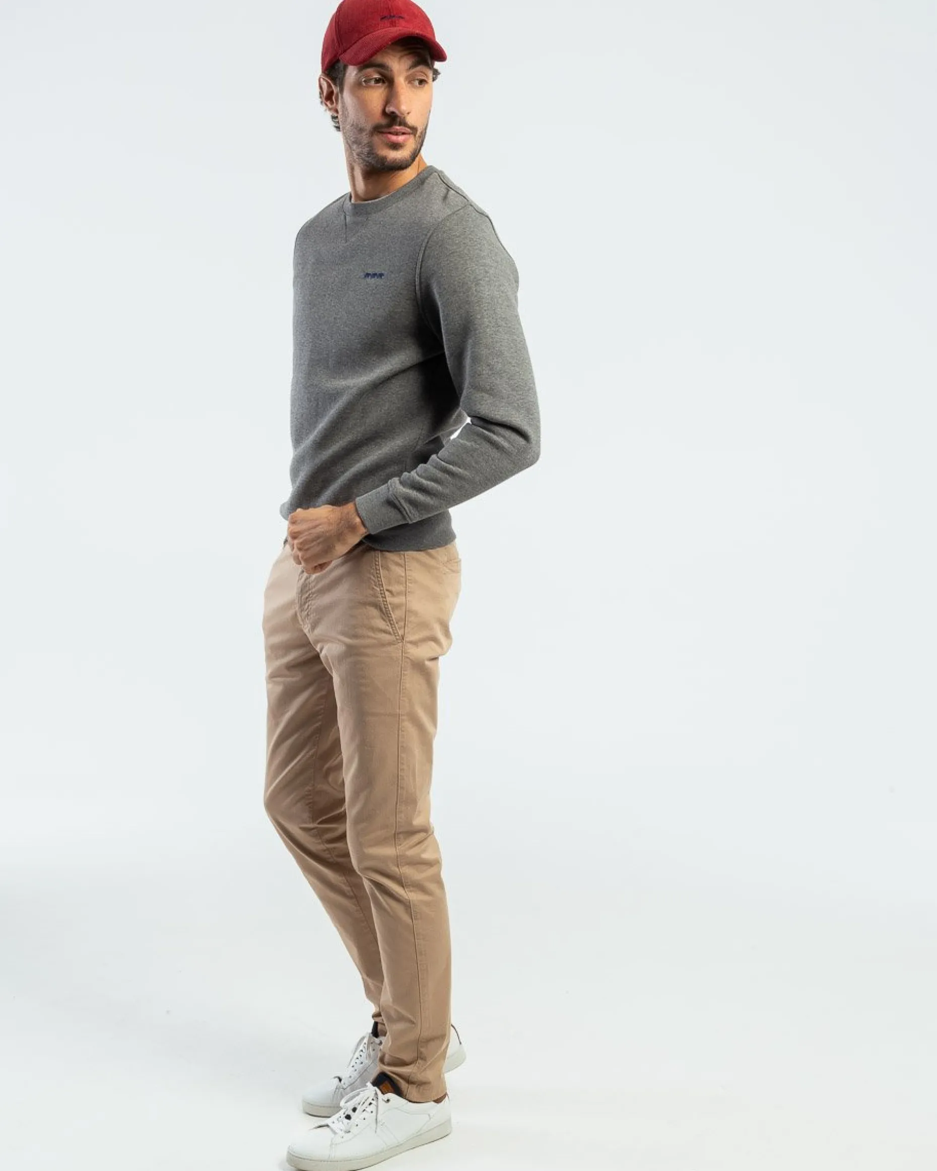 Homme Mise Au Green Sweat uni gris chiné