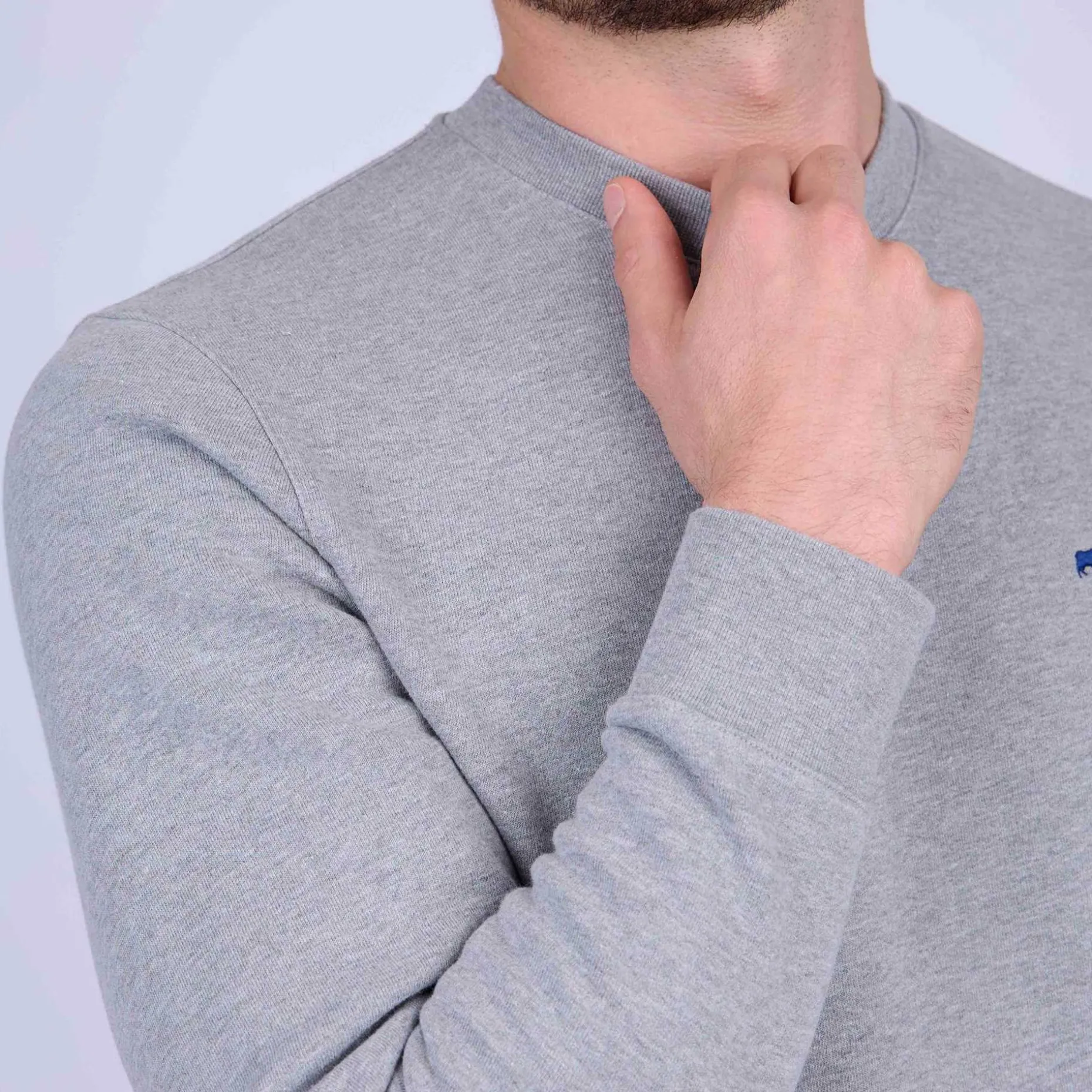 Homme Mise Au Green Sweat uni gris chiné