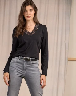 Femme Mise Au Green T-shirt à dentelle