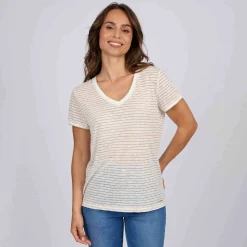 Femme Mise Au Green T-shirt à fines rayures