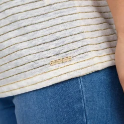 Femme Mise Au Green T-shirt à fines rayures