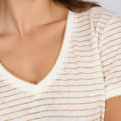 Femme Mise Au Green T-shirt à fines rayures