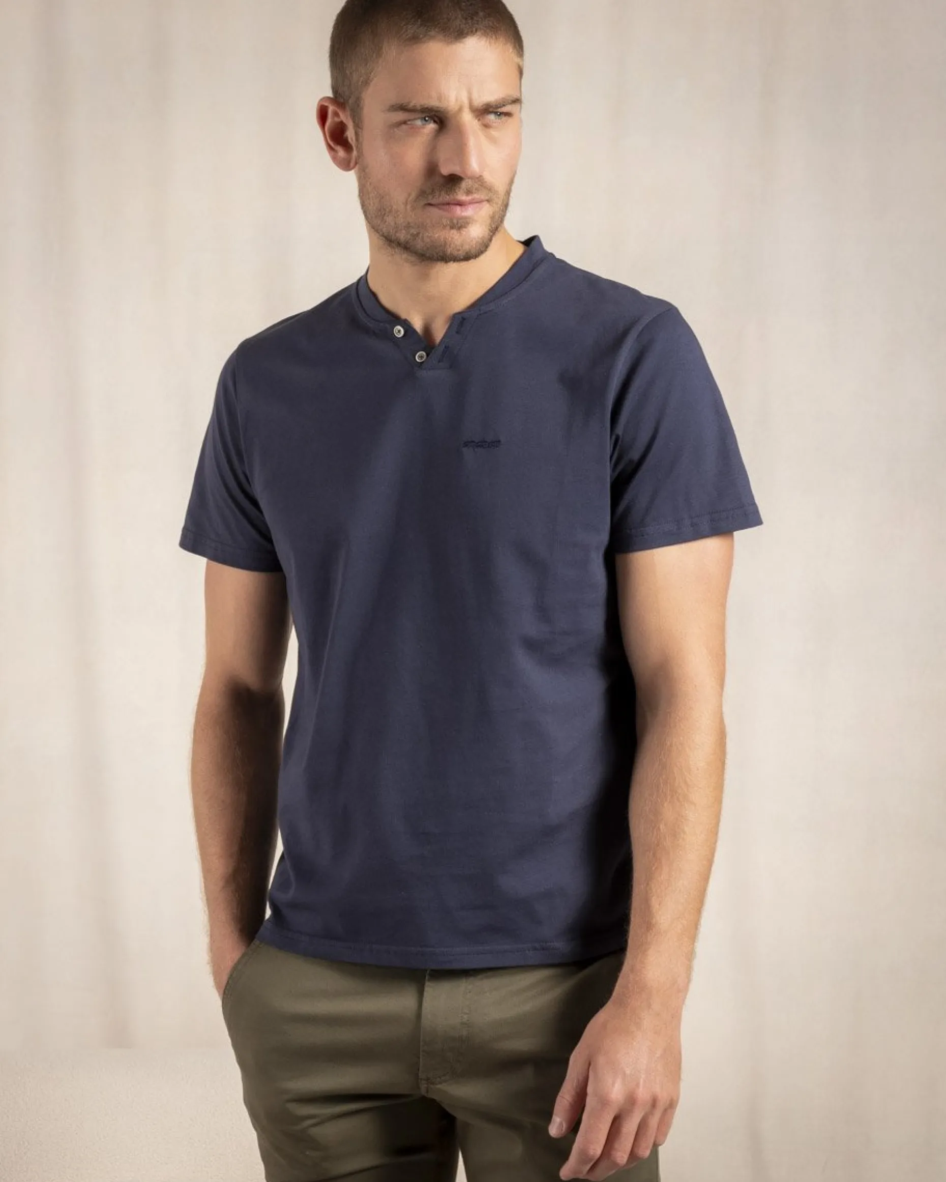 Homme Mise Au Green T-shirt Baptiste bleu marine