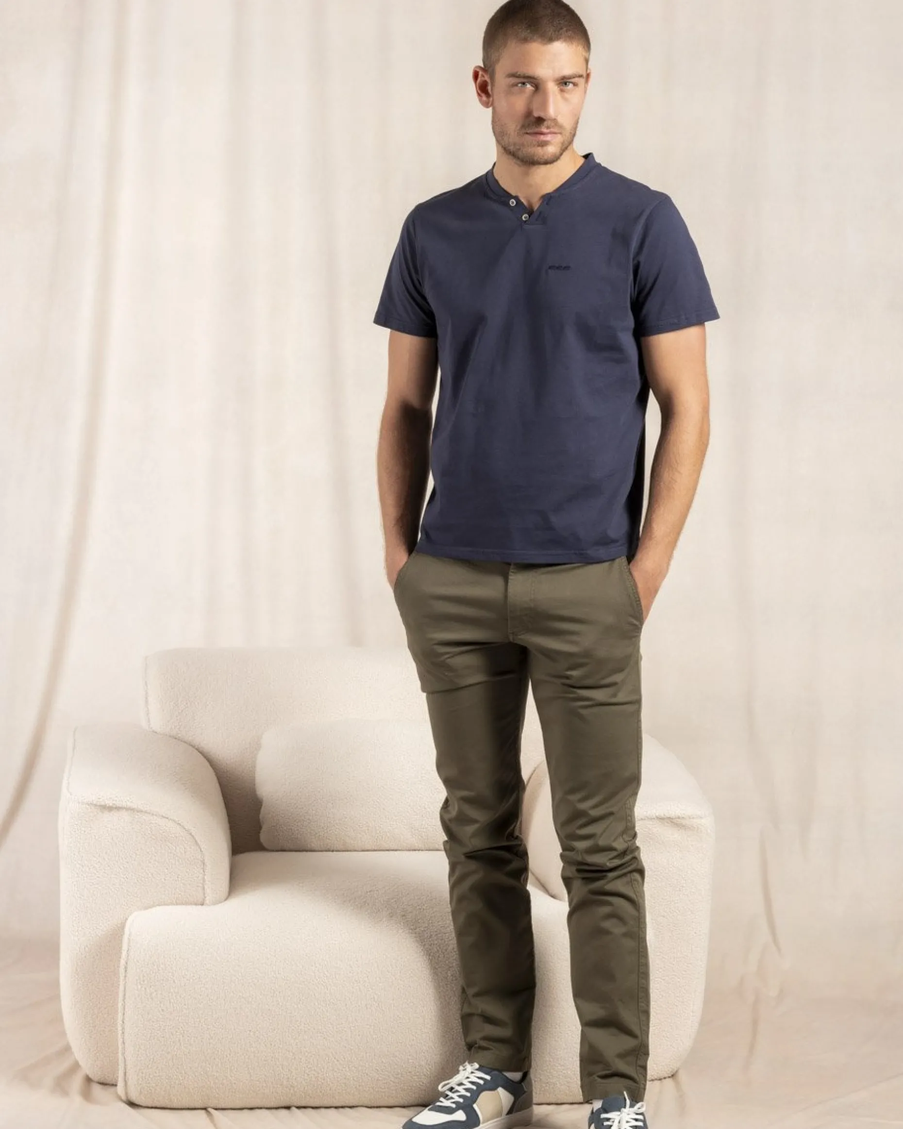 Homme Mise Au Green T-shirt Baptiste bleu marine