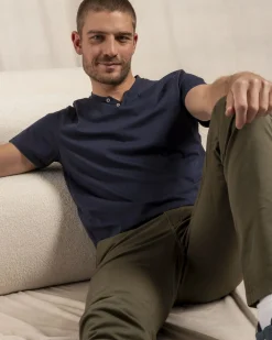 Homme Mise Au Green T-shirt Baptiste bleu marine