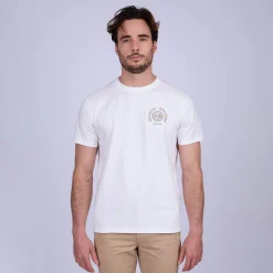 Homme Mise Au Green T-shirt Calvin ecru chiné