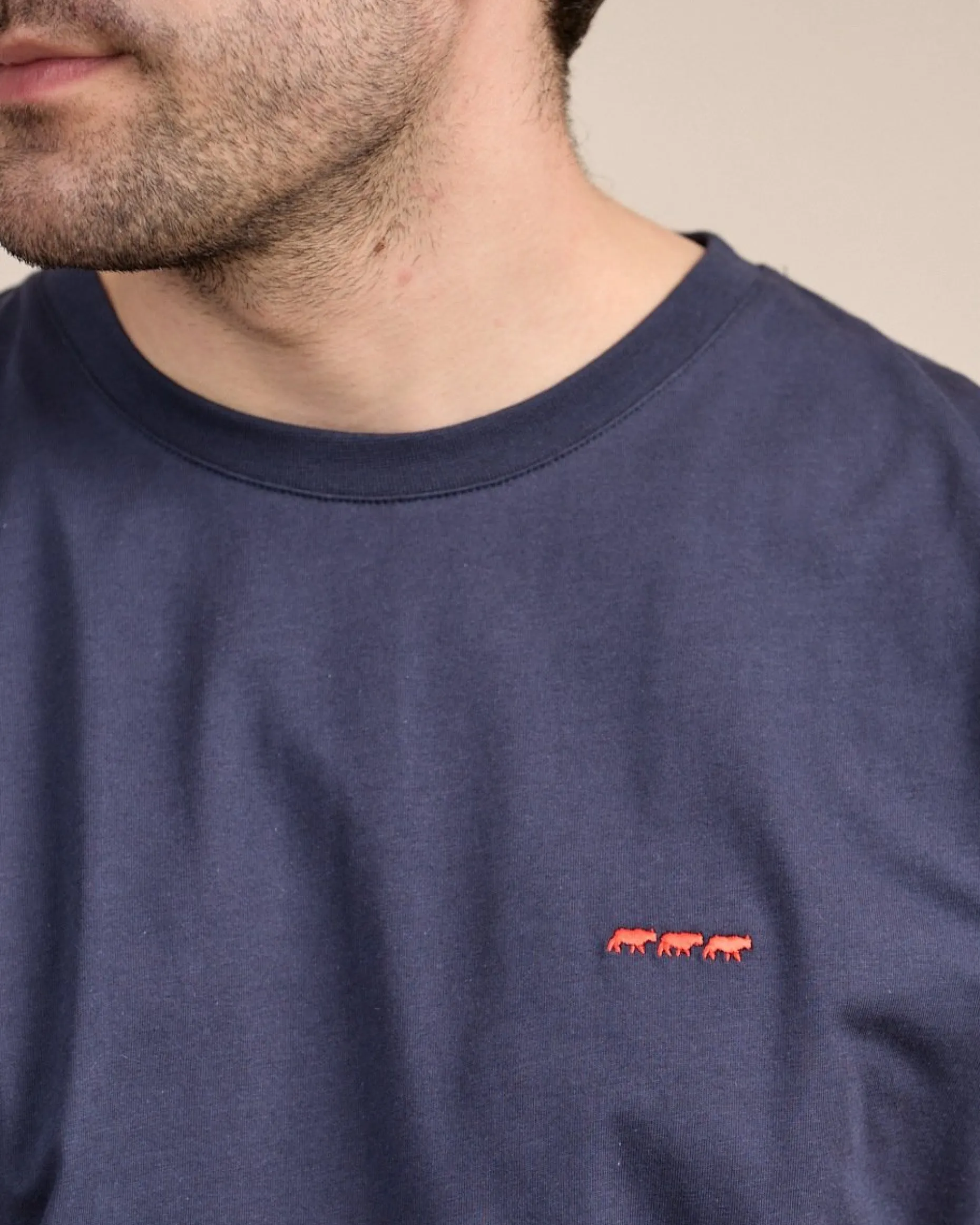 Homme Mise Au Green T-shirt Cédric bleu marine