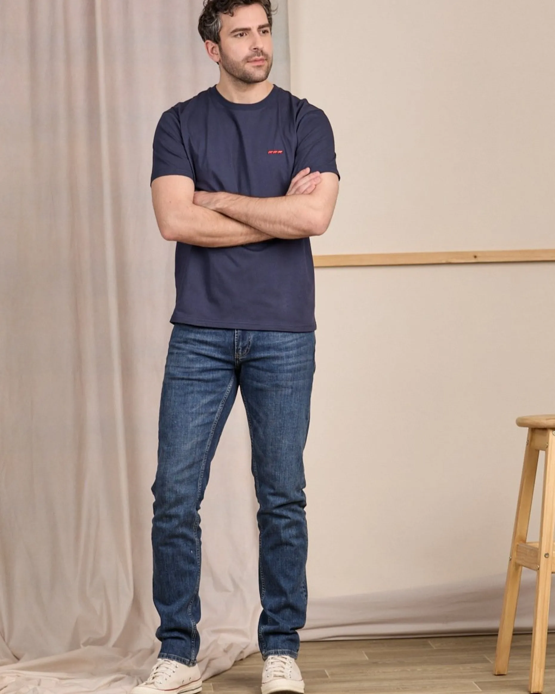 Homme Mise Au Green T-shirt Cédric bleu marine