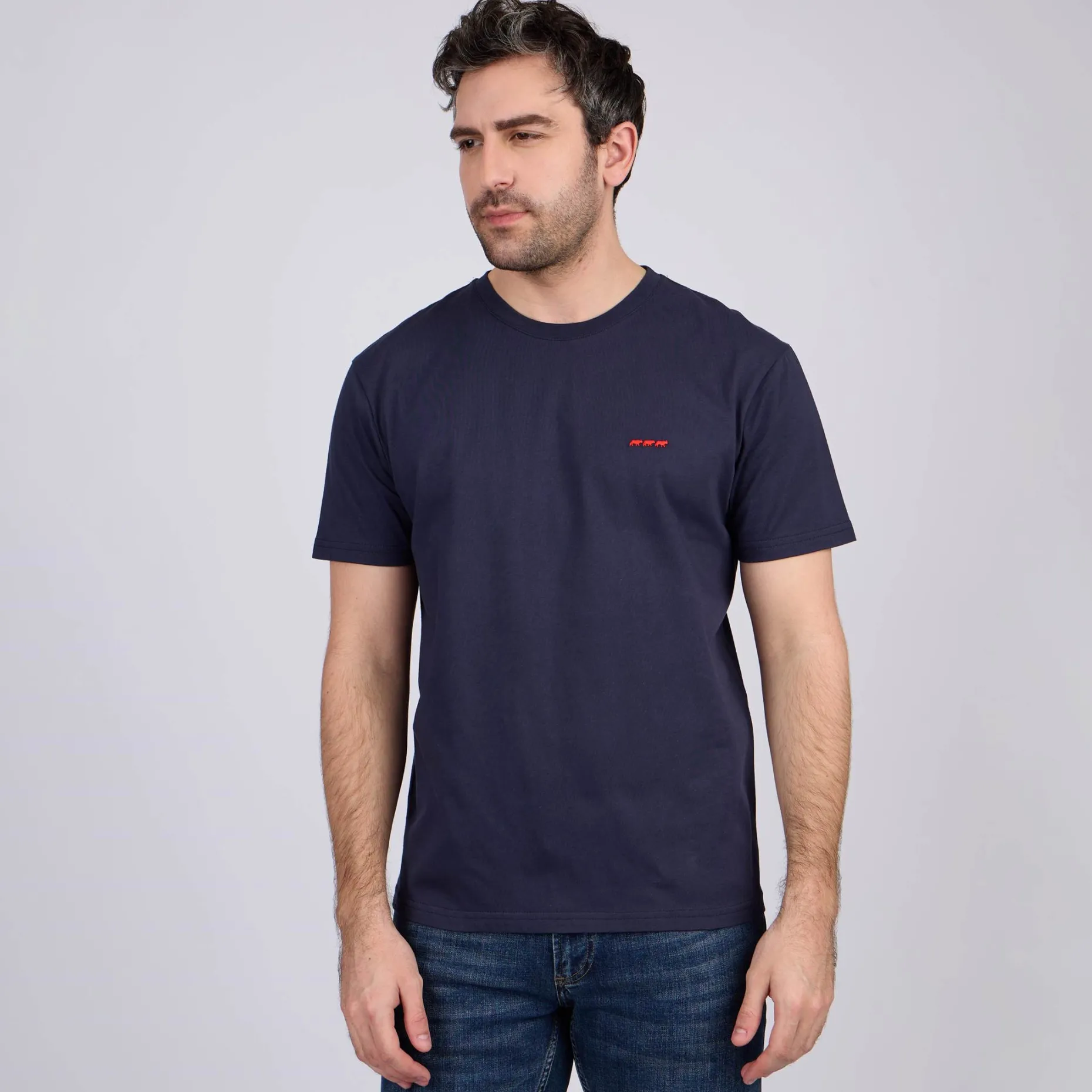 Homme Mise Au Green T-shirt Cédric bleu marine