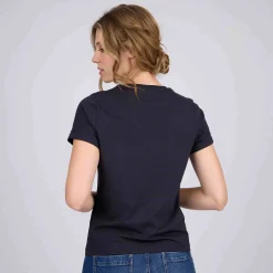 Femme Mise Au Green T-shirt Cheryl bleu marine