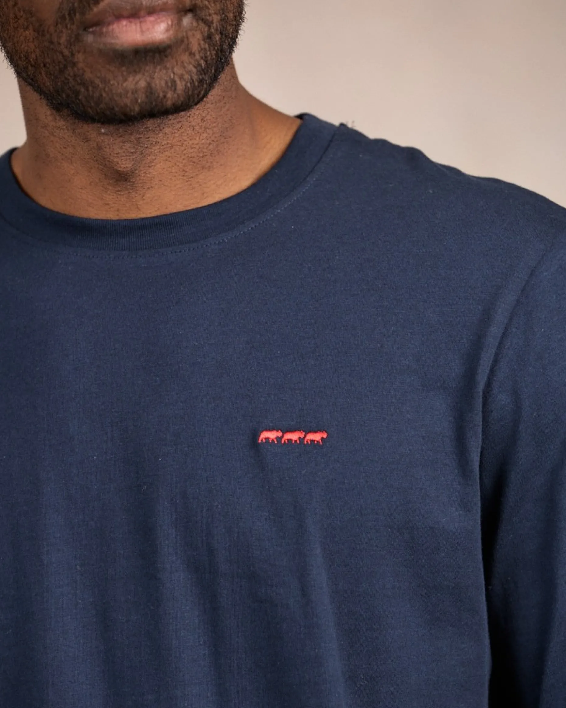 Homme Mise Au Green T-shirt col rond bleu marine