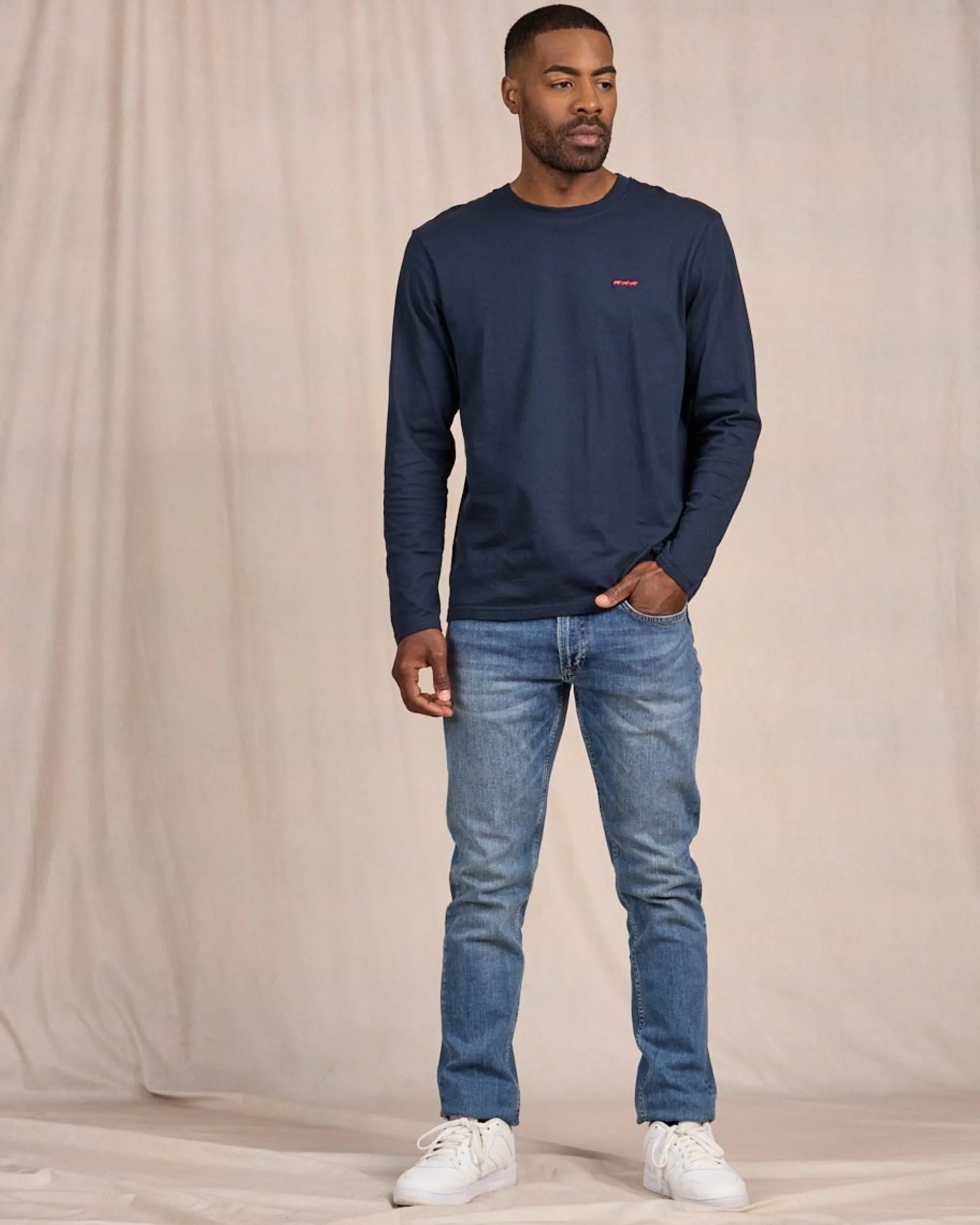 Homme Mise Au Green T-shirt col rond bleu marine