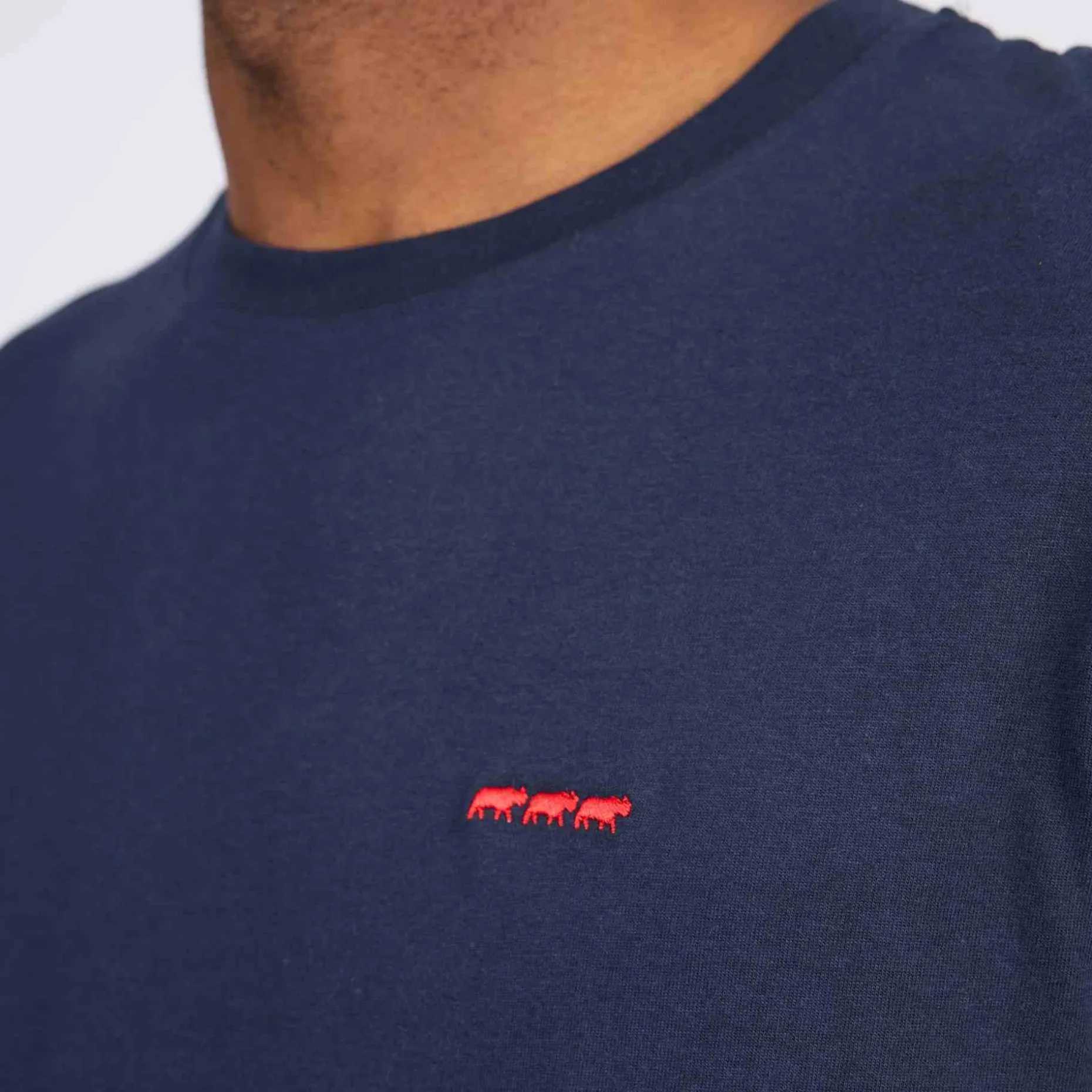 Homme Mise Au Green T-shirt col rond bleu marine