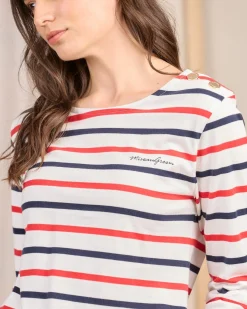 Femme Mise Au Green T-shirt Cyrielle blanc cassé