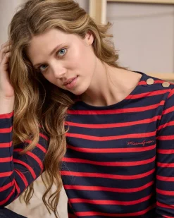 Femme Mise Au Green T-shirt Cyrielle bleu marine