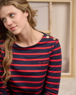 Femme Mise Au Green T-shirt Cyrielle bleu marine