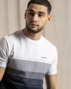 Homme Mise Au Green T-shirt rayé rayures marine