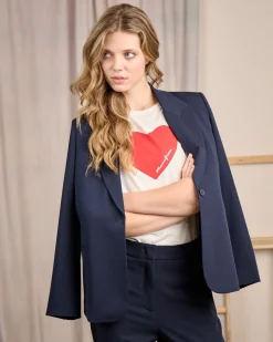 Femme Mise Au Green Veste Coralie bleu marine