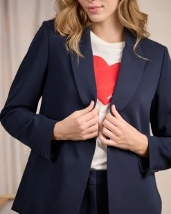Femme Mise Au Green Veste Coralie bleu marine