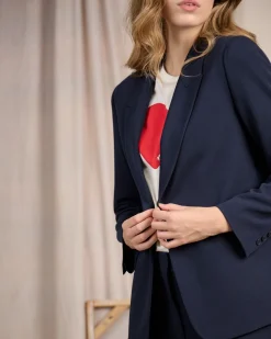 Femme Mise Au Green Veste Coralie bleu marine