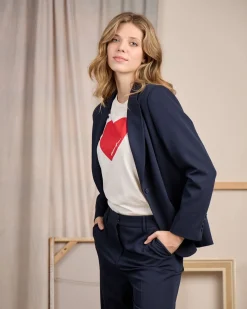 Femme Mise Au Green Veste Coralie bleu marine